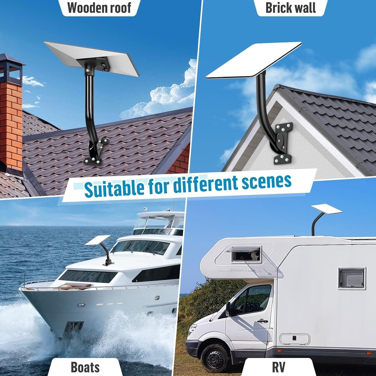 Starlink Gen 3Heavy Duty Mounting Kit 180 Adjustable Pole Mount for Internet Kit