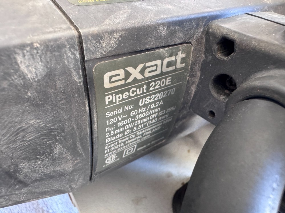 USED - Exact Pipecut 220e Pipe Saw (Saw Only)