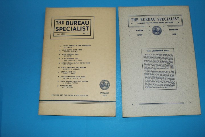 The Bureau Specialist Journal 1958 Full year BlueLakeStamps Timeless info