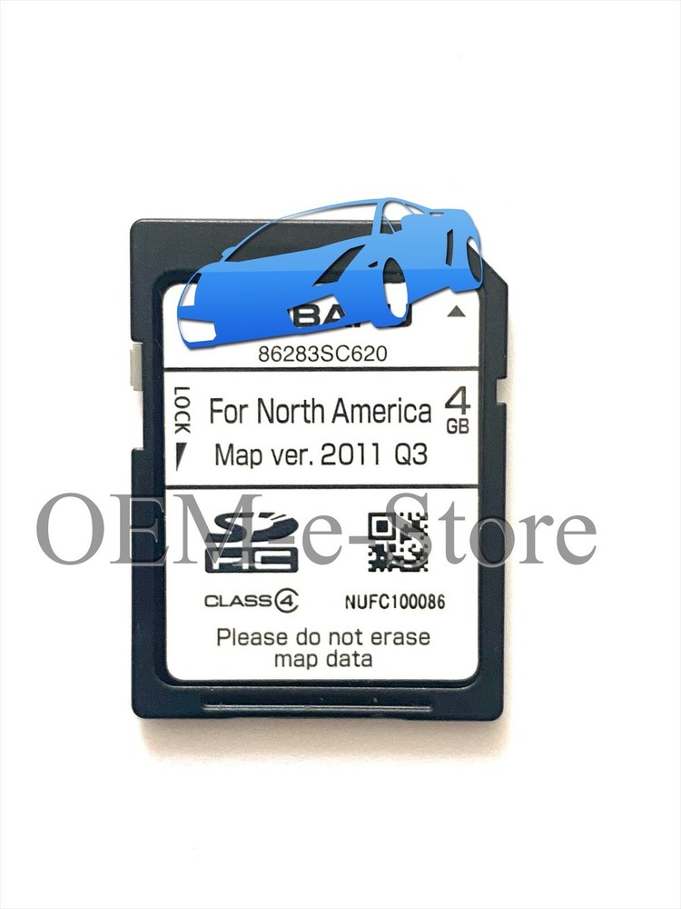 2012-2013 Forester Genuine Navigation DATA SD Card U.S Map For Unit ID FP606US
