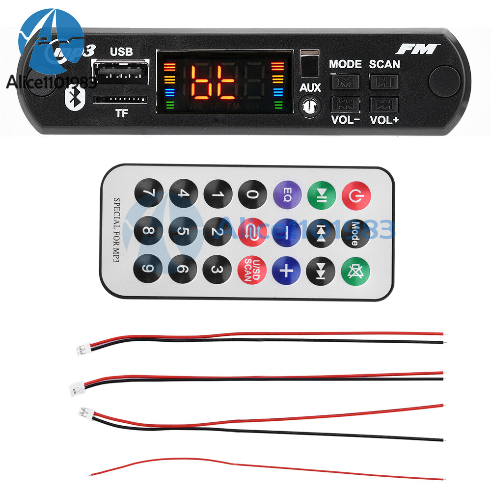 2*25W Car MP3 Player Decoder Board WMA FM Radio Wireless Bluetooth Audio Module