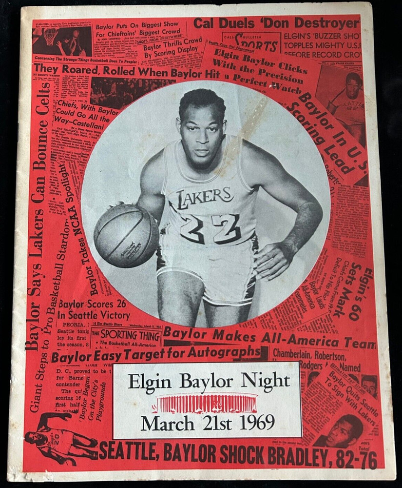 Elgin Baylor Night Program @ Fabulous Forum - March 21st 1969