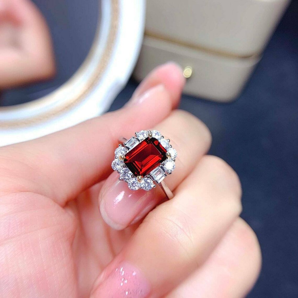 2.50Ct Lab Created Emerald Ruby Pretty  Anniversary Ring 14K White Gold Finish