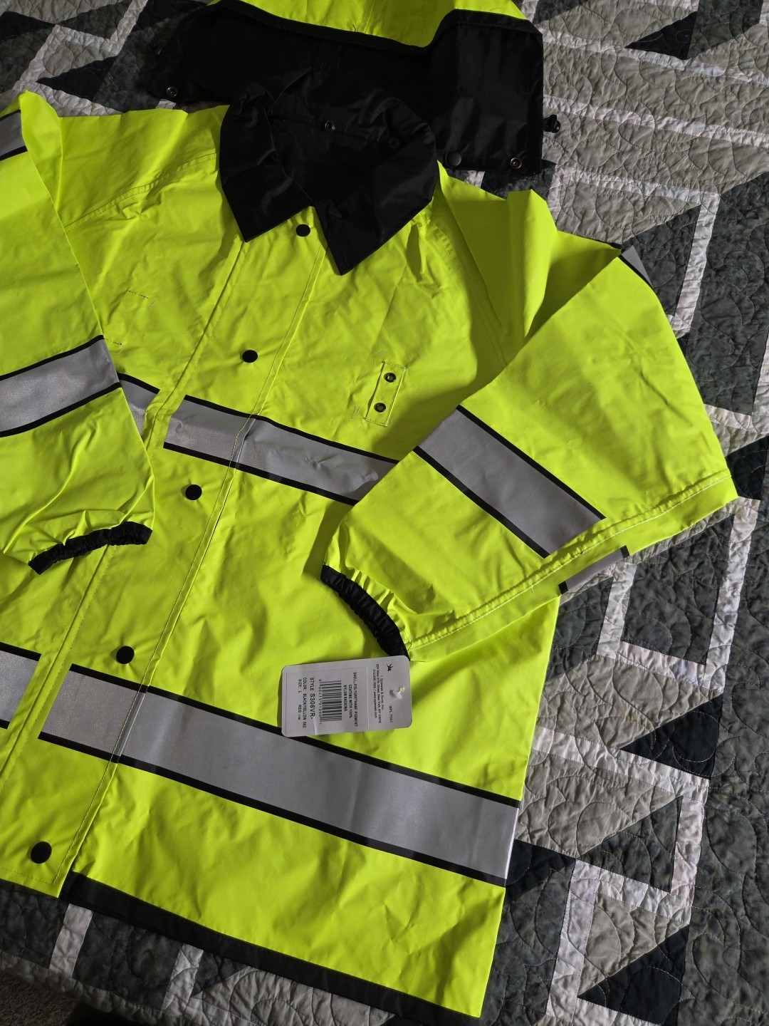 Spiewak S308VR Vizguard Short Reversible Rain Jacket Size LARGE New (F7)