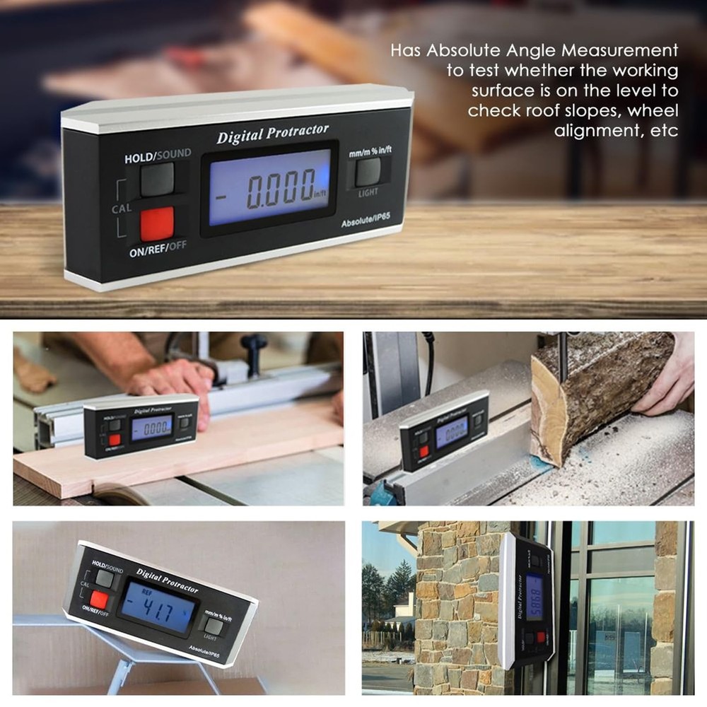 Digital Angle Finder Magnetic Protractor Inclinometer Angle Level Meter Tool ...