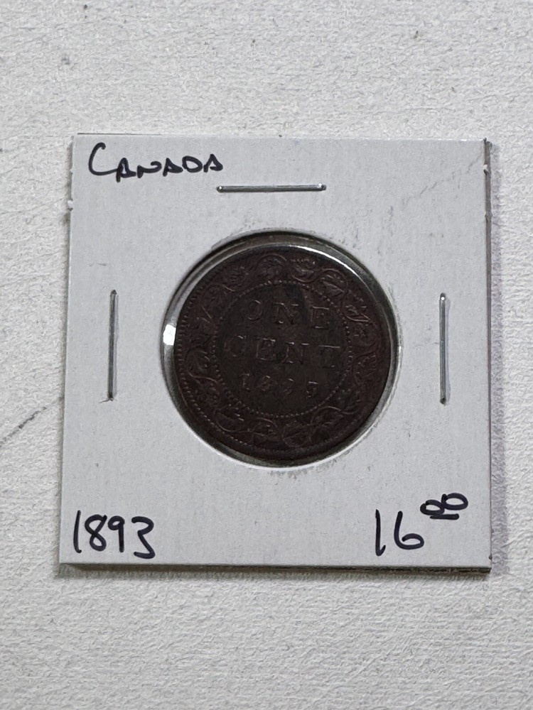1893 Canada Large Cent Bronze Coin