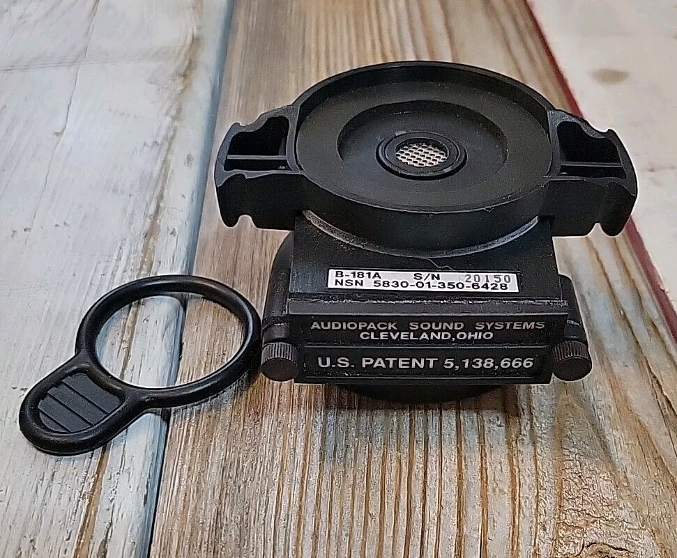 Audiopack Sound Systems Gas Mask Speaker B-181A New Old Stock