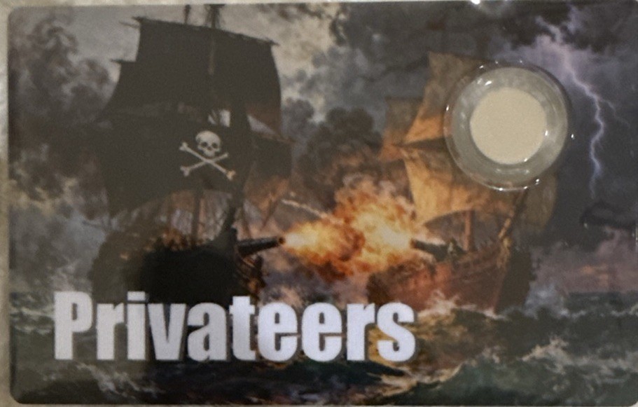 Beautiful Liberia 2026 Privateers Platinum Coin .999 12 Dollar COA S/N 667 & 668