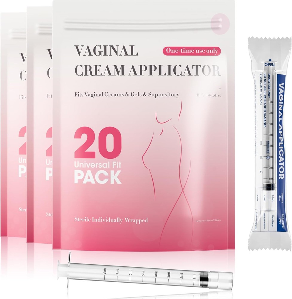 Disposable Vaginal Suppository Applicators - 8ml Lube Syringes, 60 Pack