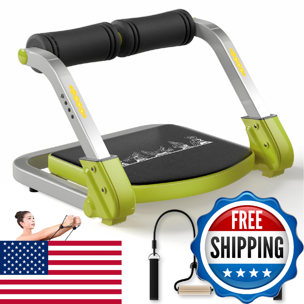 Ab Trainer Crunch Machine Ab Workout Equipment 4 Adjustable Resistance Sit Up Ma
