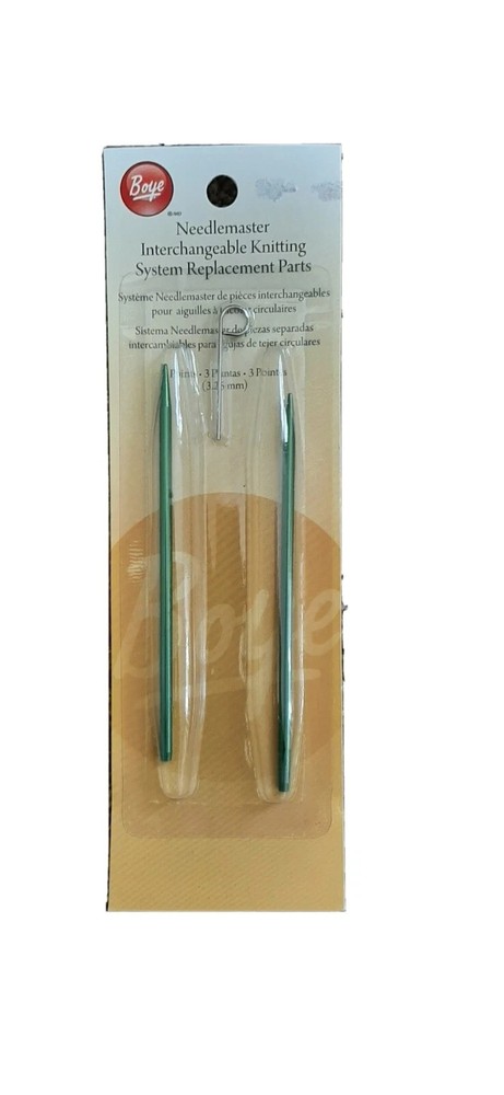 BOYE NEEDLEMASTER 3 POINTS 3.25 mm Interchangeable Knitting NEEDLES Replacement