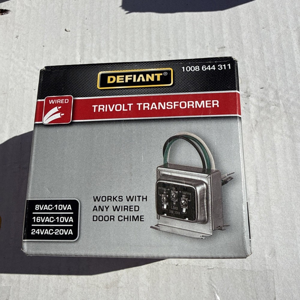 Defiant Wired Doorbell Tri-Volt Transformer