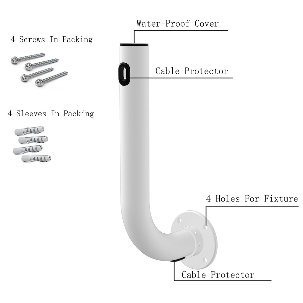 Adbamic Pole Mount, Electronics Pole for Outside Home Antenna Installation, 1...