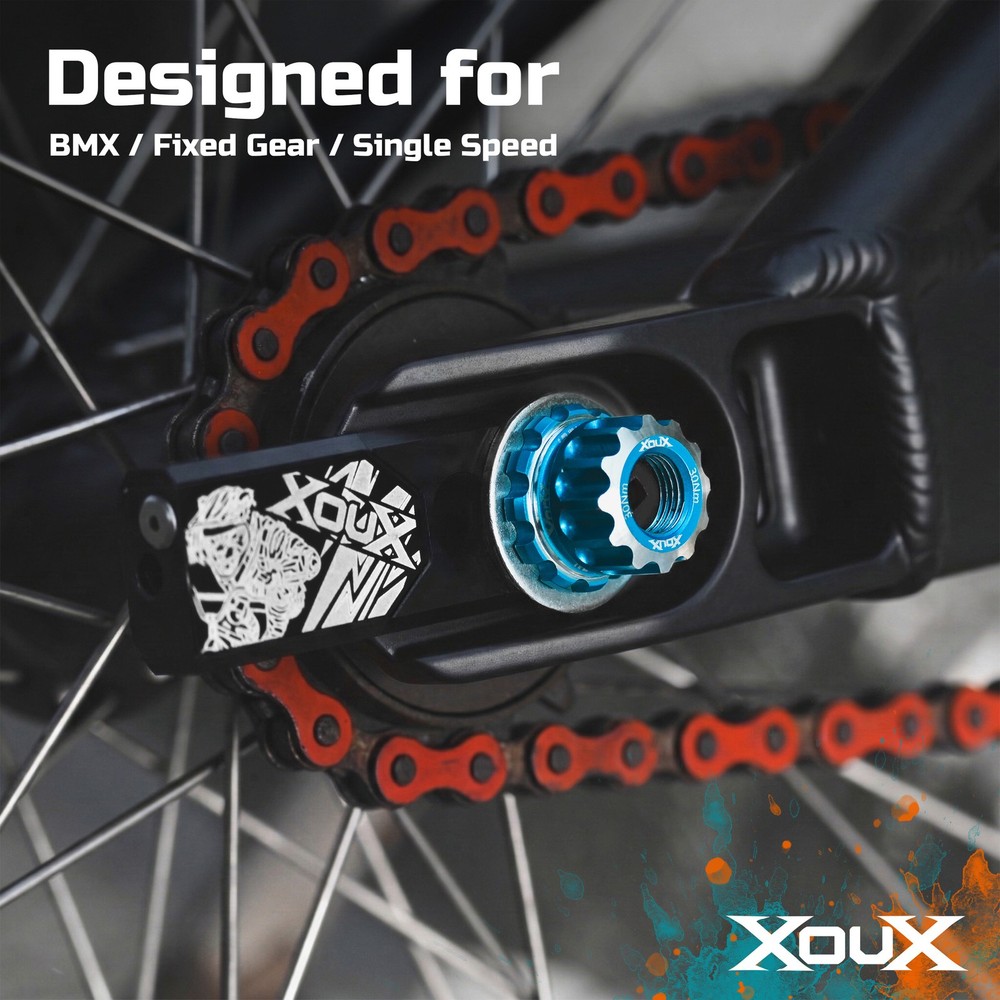 XOUX AX-A BMX Axle Nuts 10MM, Blue