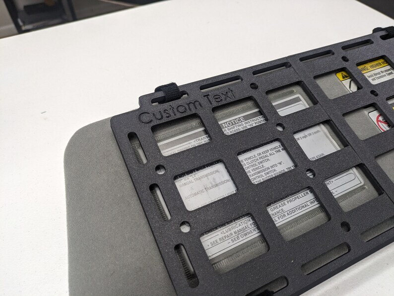 CUSTOM SIZE & TEXT Visor Molle Truck Accessories