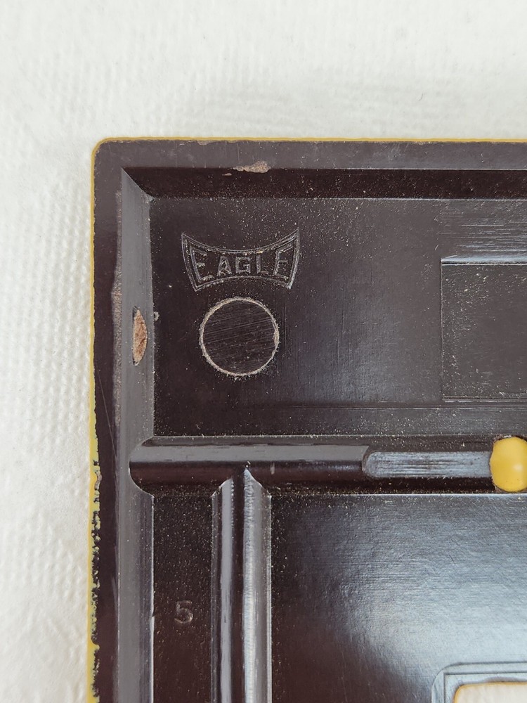 Vintage Eagle Bakelite Toggle Switch Duplex Outlet Wall Plate Cover Suede Look