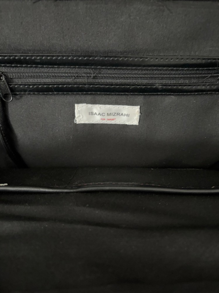 isaac mizrahi black leather purse