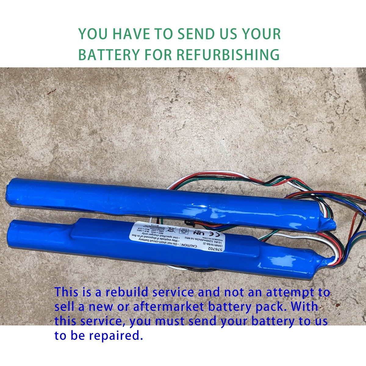 Battery rebuild for OTC Encore electronic diagnostics scan optional battery