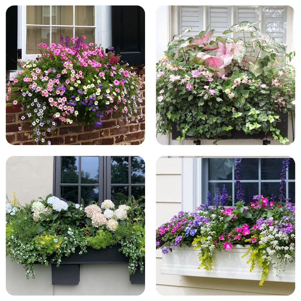4 Pack 24 Inch Trough Coconut Liners for Window Box Deck Planter Natural Coco...