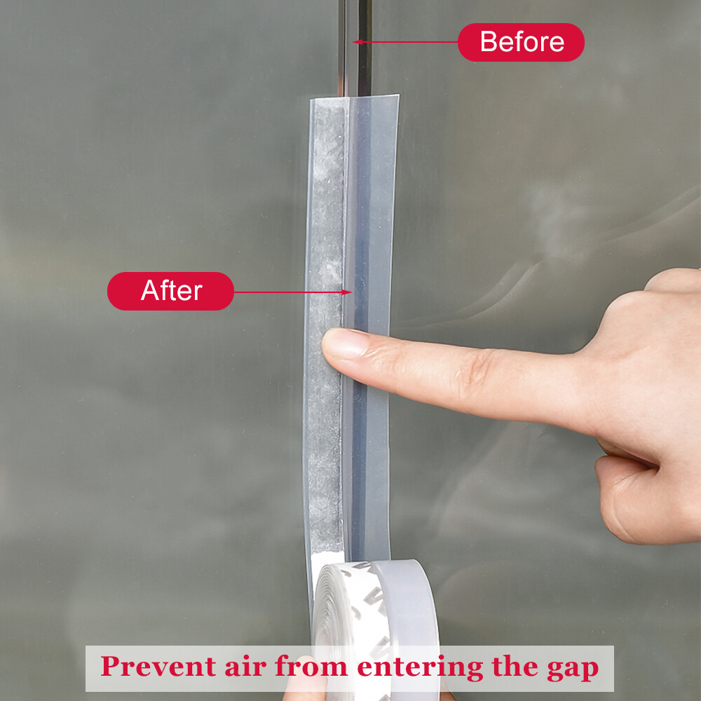 16.4Ft Silicone Seal Strip Door Weather Stripping Sealing Tape for Draft Stopper