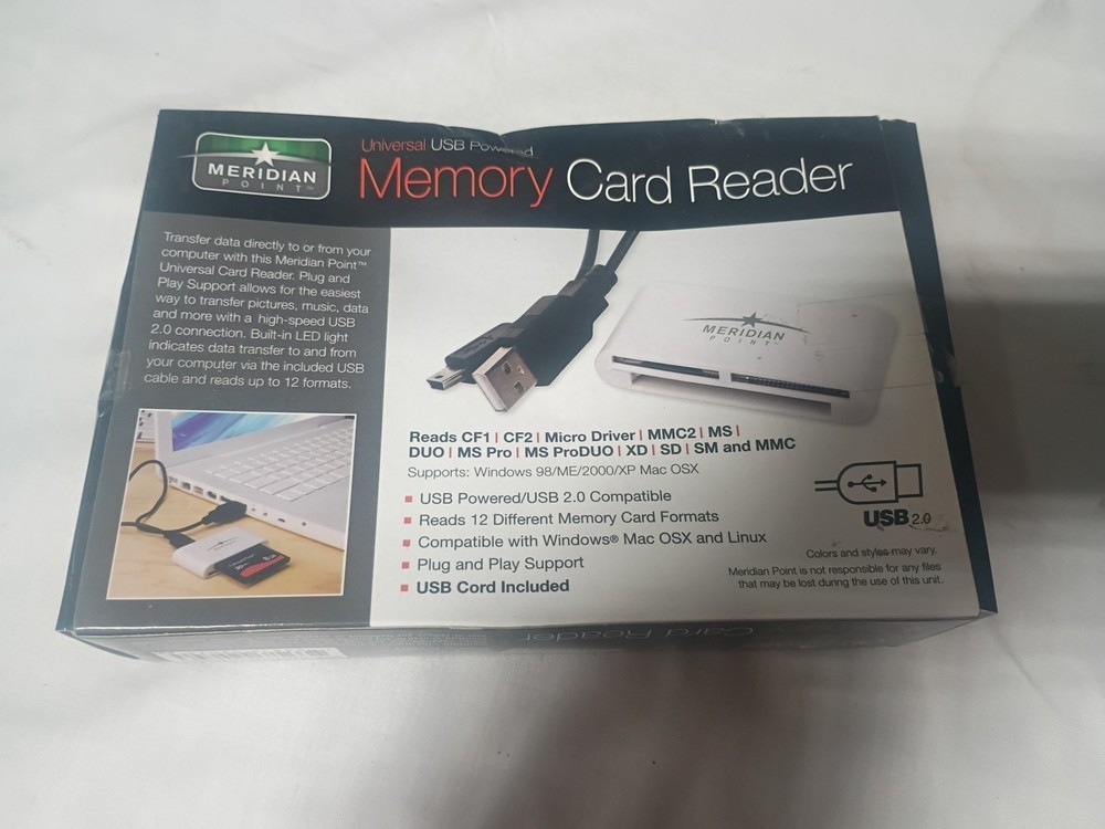 USB memory card reader 2.0 READS 11 DIFFERENT MEMORY FORMATS does not read SM