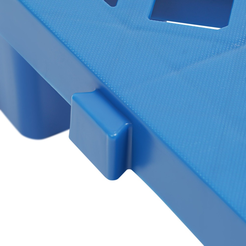 4pcs Blue Pallets Moisture-proof Floor Pallet Rectangular Breathable Grid Pallet