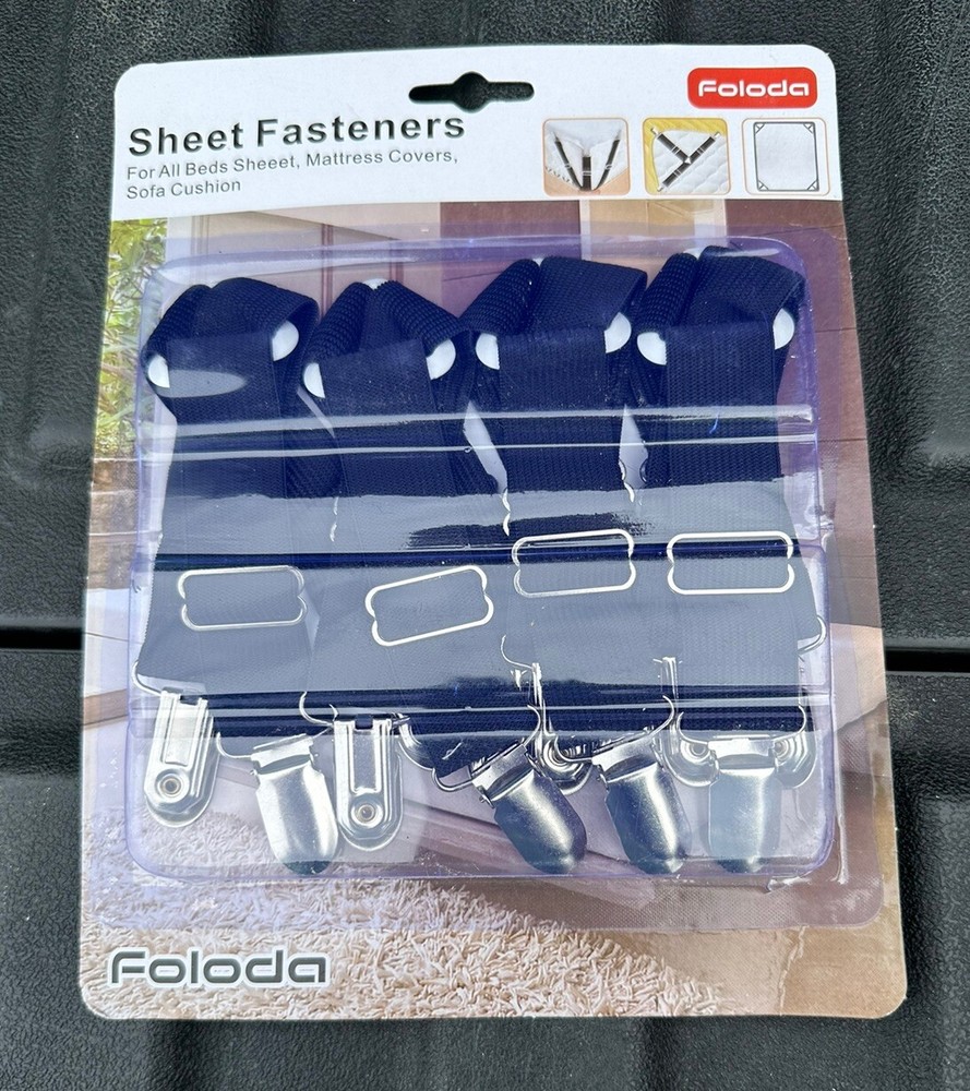 4 Pcs Adjustable Triangle Fitted Straps Fasteners Holders Garters For Bed Sheets