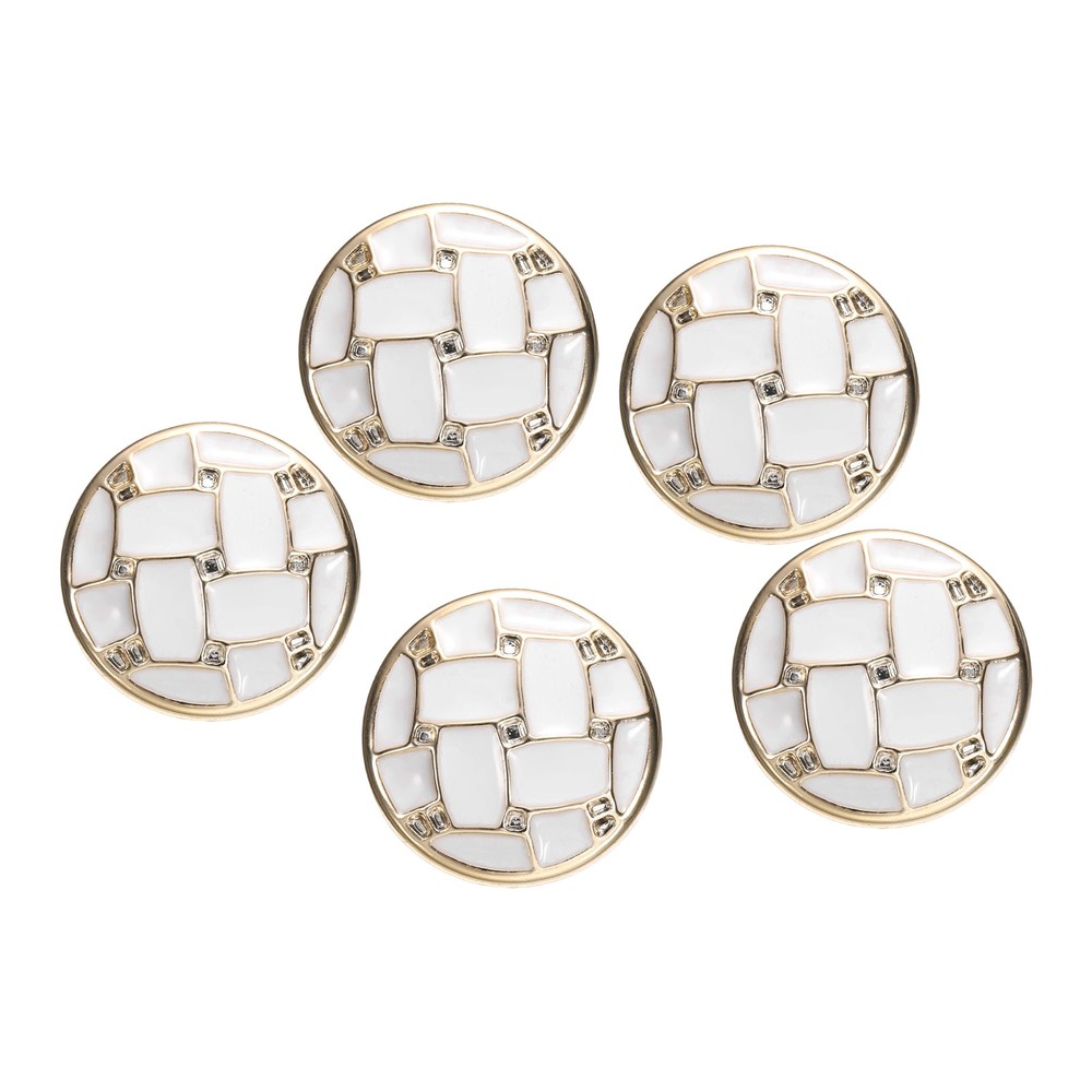 5pcs Gold Pearl Button 21mm 0.43" Thick Sewing Button Style U