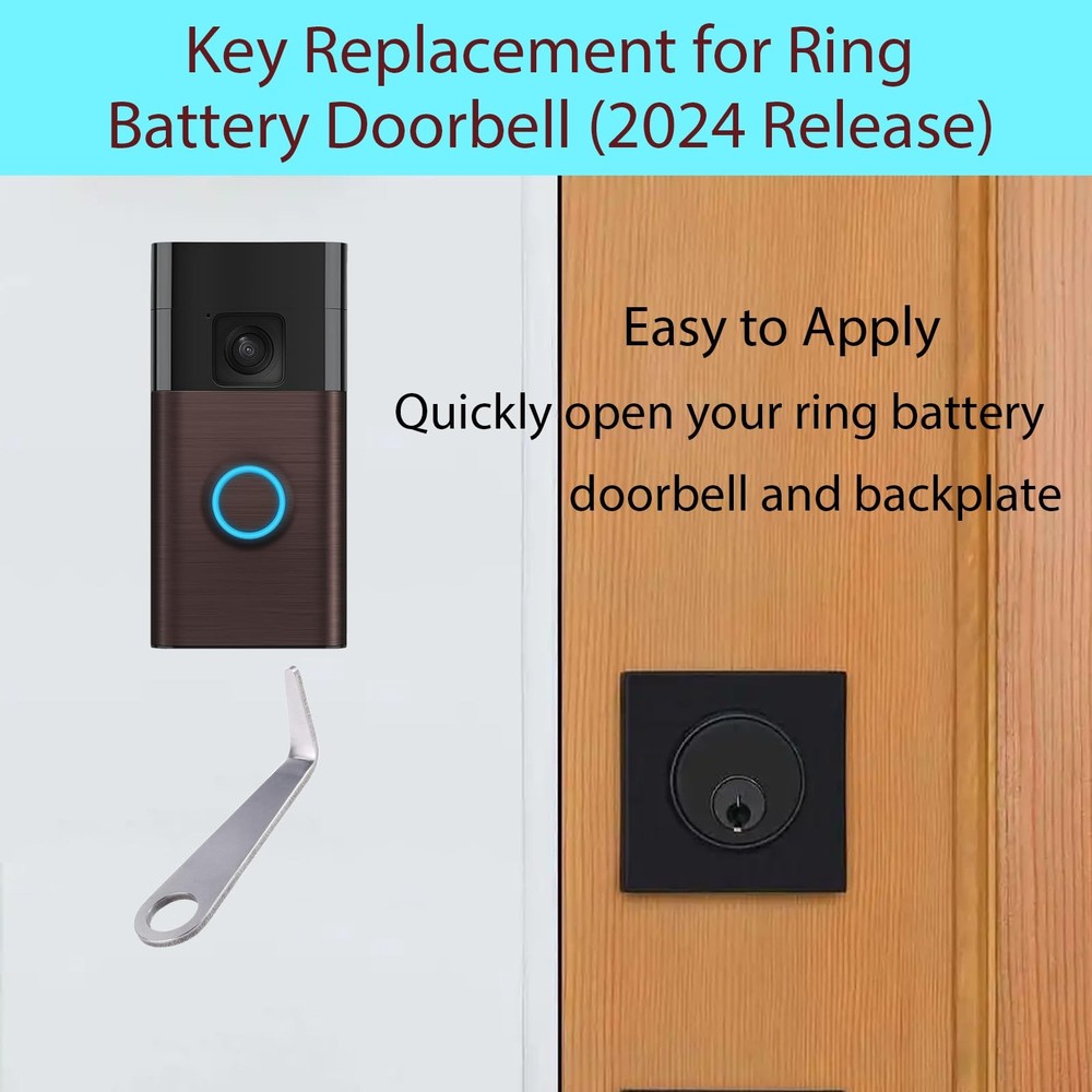 Video Doorbell Key Replacement Tool,Doorbell Opening Release Tool Silver