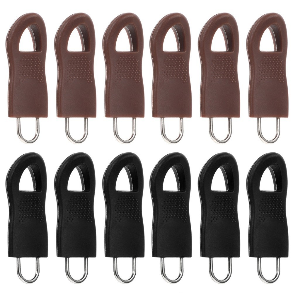 12 Pcs Replaceable Zipper Heads Removable Pull Universal Replacement