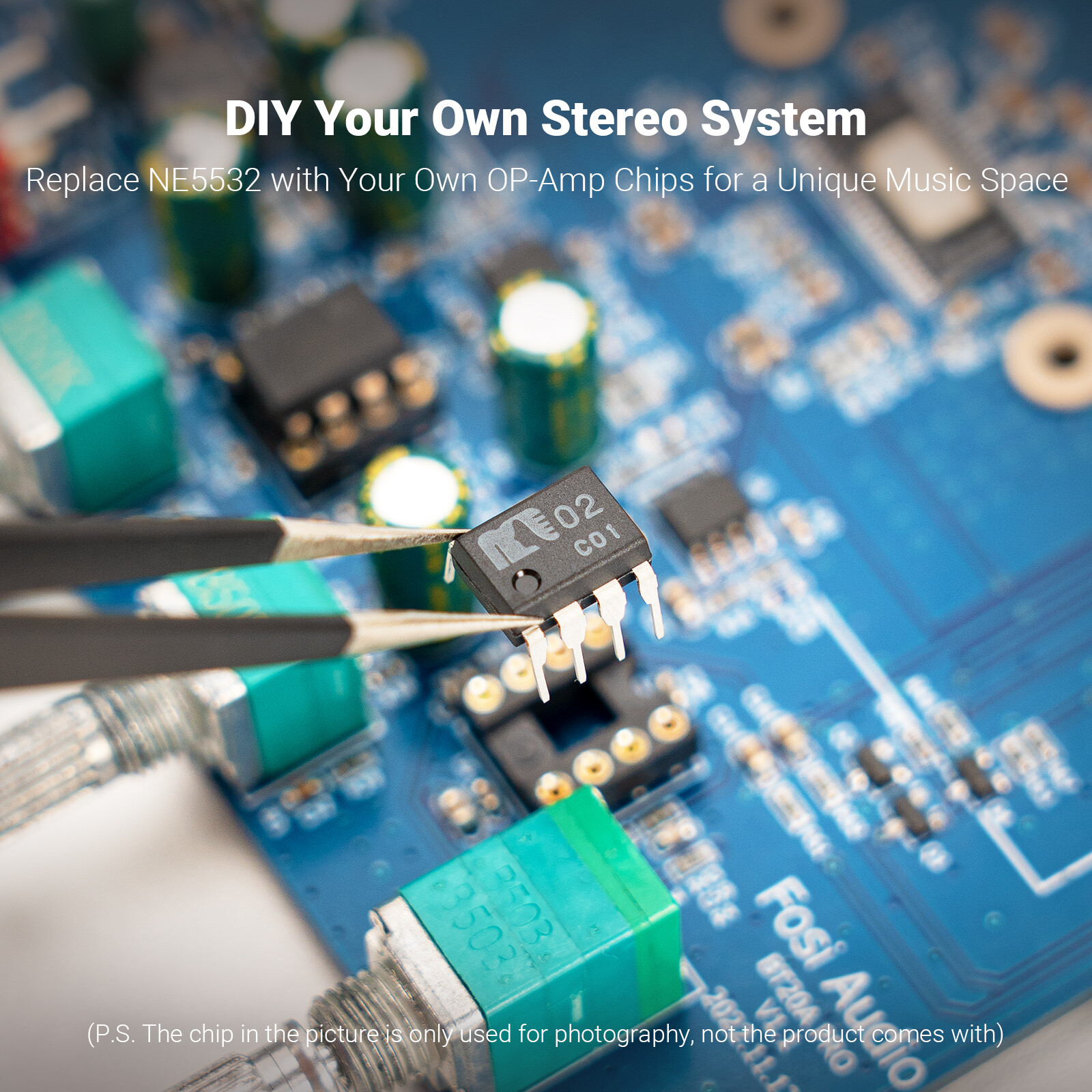 Fosi Audio BT20A PRO 300WX2 TPA3255 Bluetooth 2 Channel Class D Amplifiers Hi-Fi