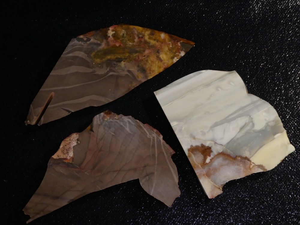 Willow Creek Jasper 3 small pieces- rough--cabbing--display