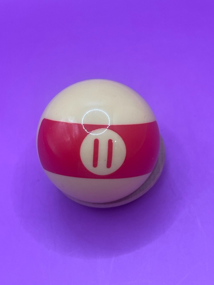 Replacement Mini Billiards Pool Ball - 1.5" Diameter - Striped Red #11 Ball