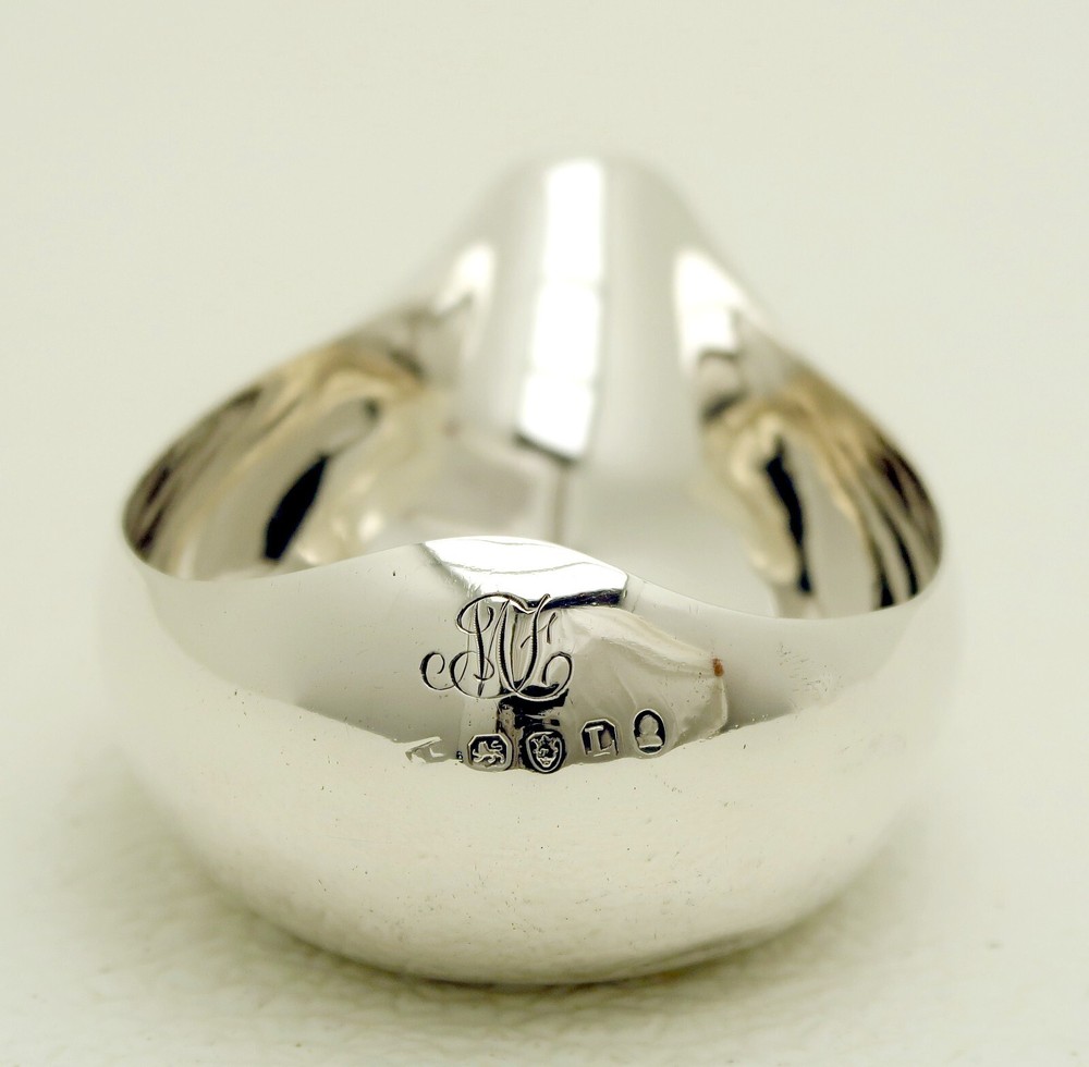 English Sterling Silver Pap-boat Date-marked 1806 MF Script monogram