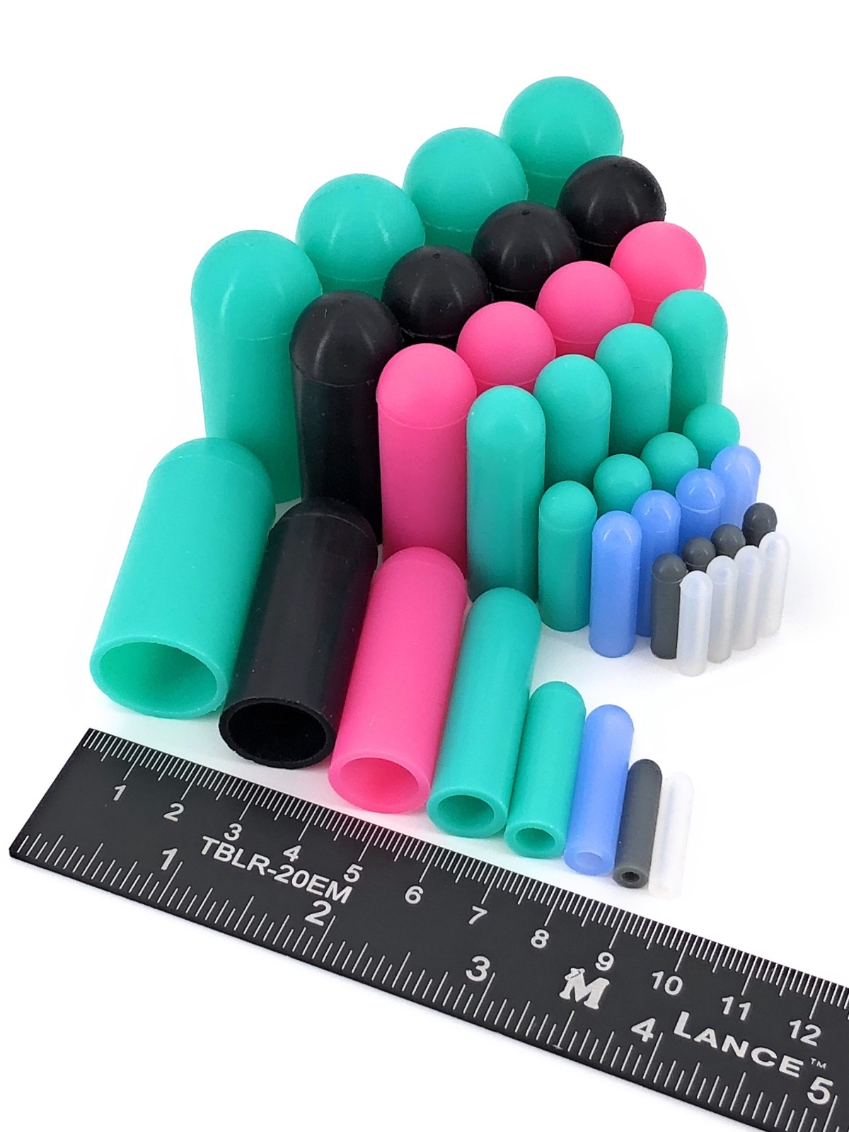40 Piece High Temp Silicone Rubber Cap Kit - Powder Coating, Cerakote, Vacuum