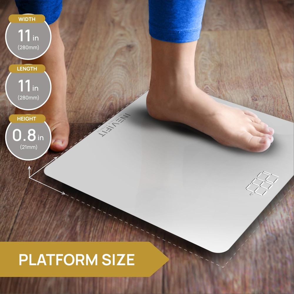 Bathroom Scale, Highly Accurate Digital Bathroom Body Scale, Measures Weight ...