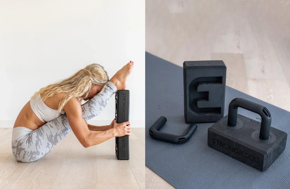 Baseblocks Strongblocks Portable Workout Parallettes/ Yoga Blocks, Easy Assembly