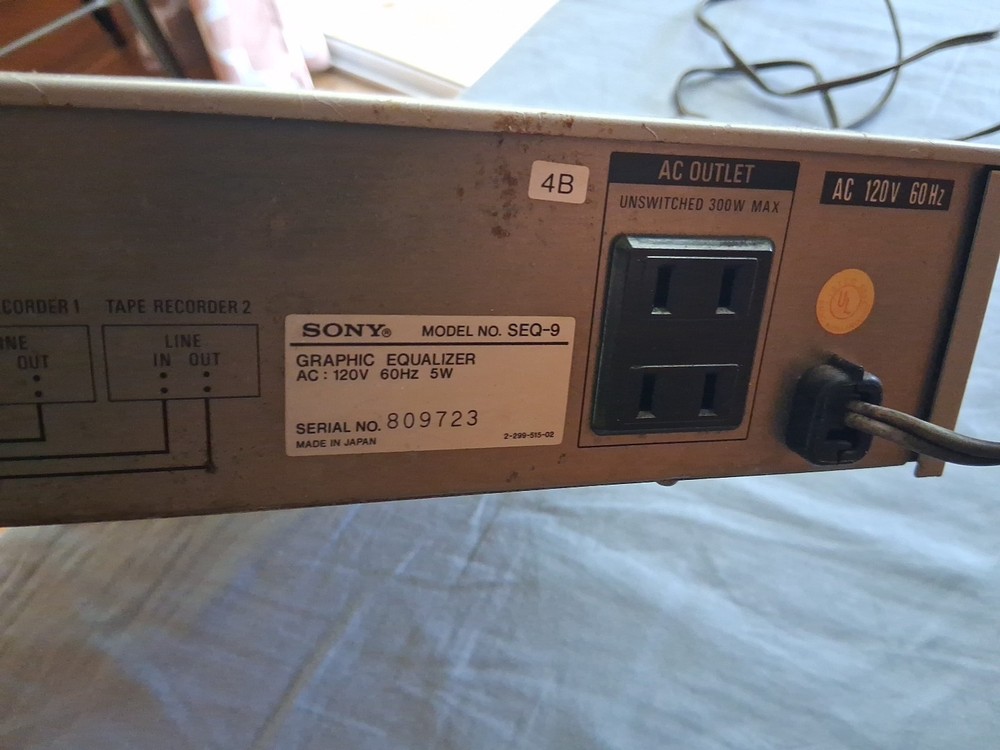Sony SEQ-9 Graphic Equalizer Japan Working SEQ9 EQ Vintage