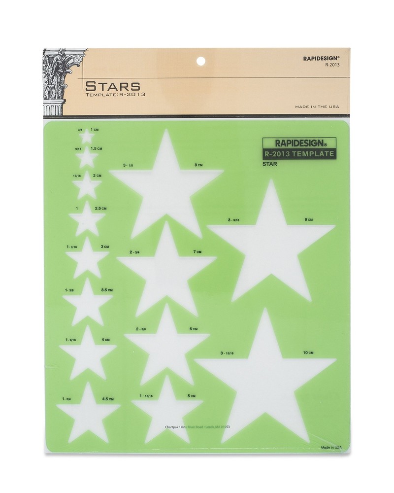 Rapidesign Stars Template, 1 Each (R2013)