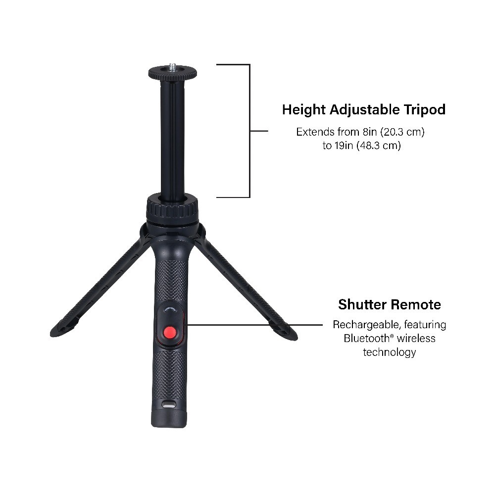 LED RGB Ring Light with Tripod Phone Holder Bluetooth Remote Adjustable Height