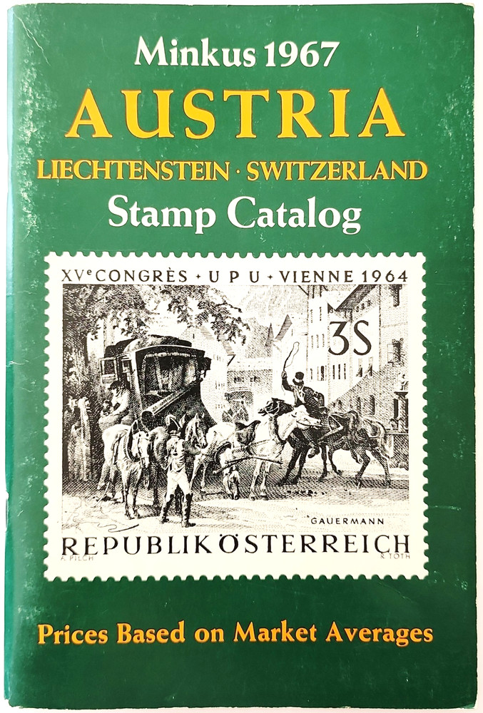 1967 Minkus Austria Stamp PB Catalog Liechtenstein Switzerland Philately Guide