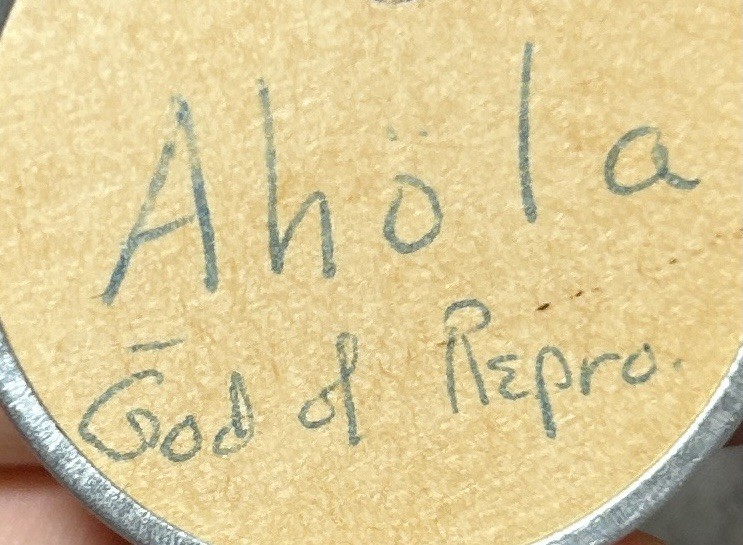 Antique Hopi Kachina Doll Ahola God of Reproduction Tizpro Chief Kataina 9” Tall