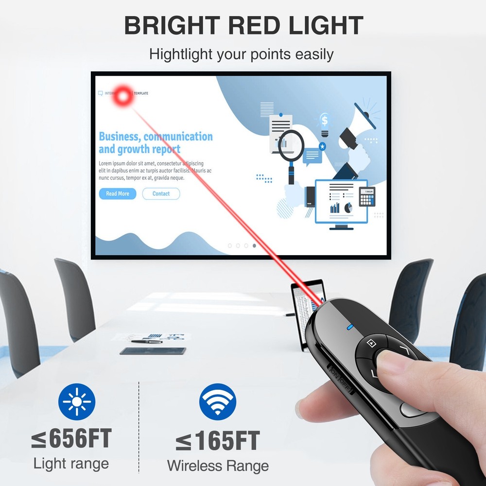 2 in 1 Type C and USB Presentation Clicker Powerpoint Presentations for Mac,PC