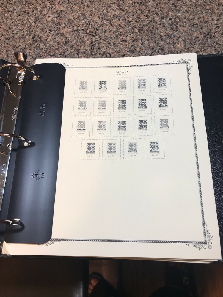 2 Scott Israel Stamp Albums 1948-98 - Over 100 Stamps Included - Great Condition