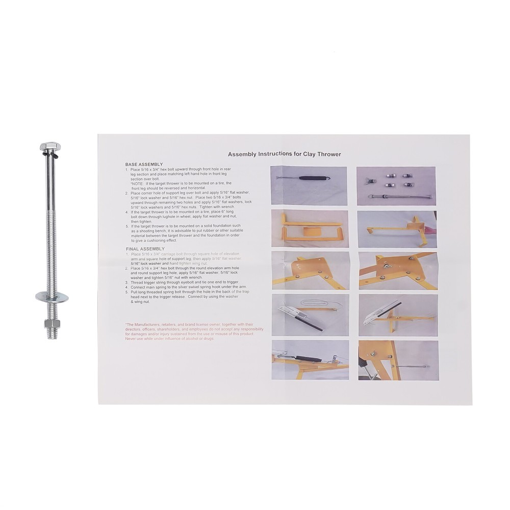 Clay Target Thrower with Adjustable Angle for Outdoor Shooting Fun