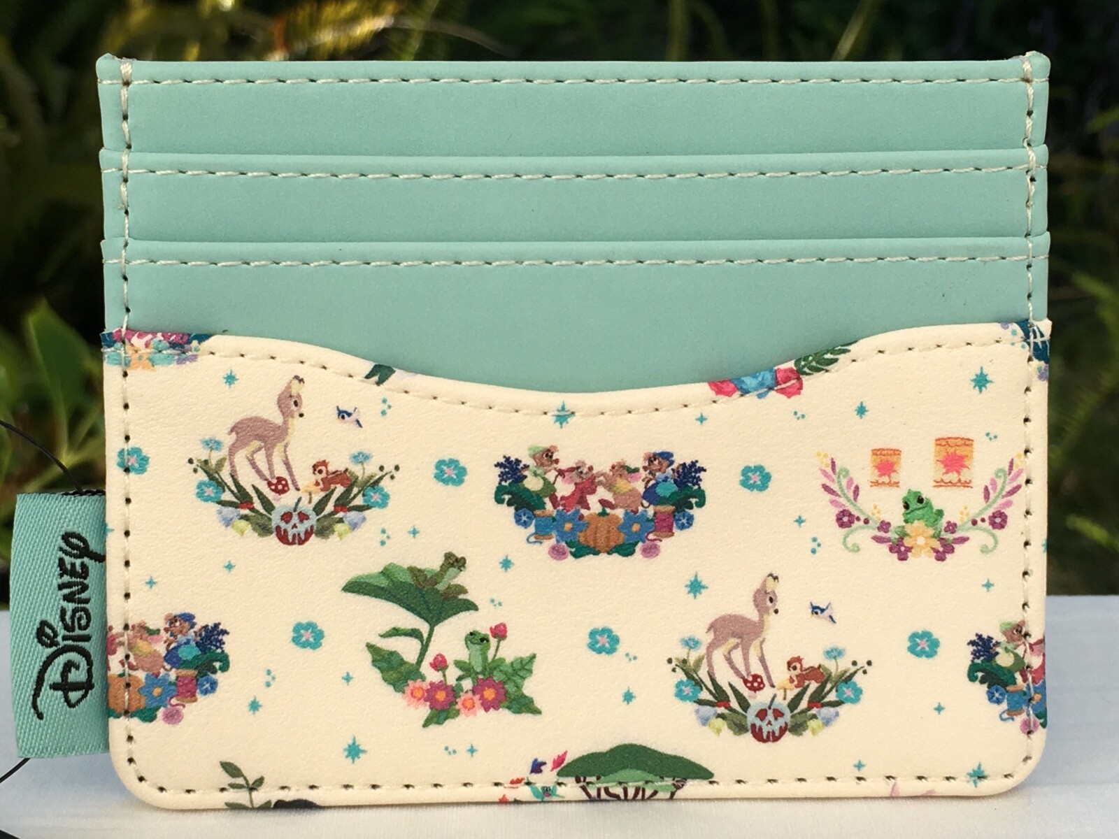 Loungefly Disney Princess Companions Floral Cardholder 3 Slots & Top Slot NWT