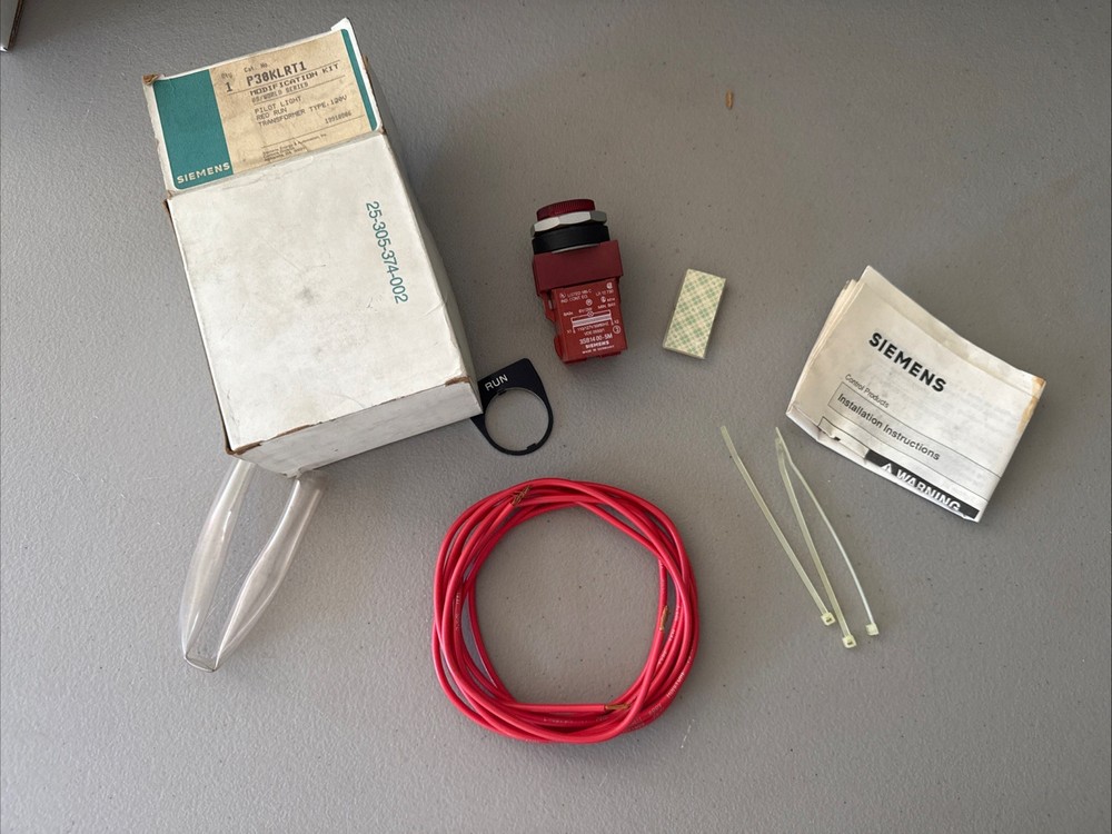 Siemens P30KLRT1 Transformer Type Pilot Light Kit, Red, Run