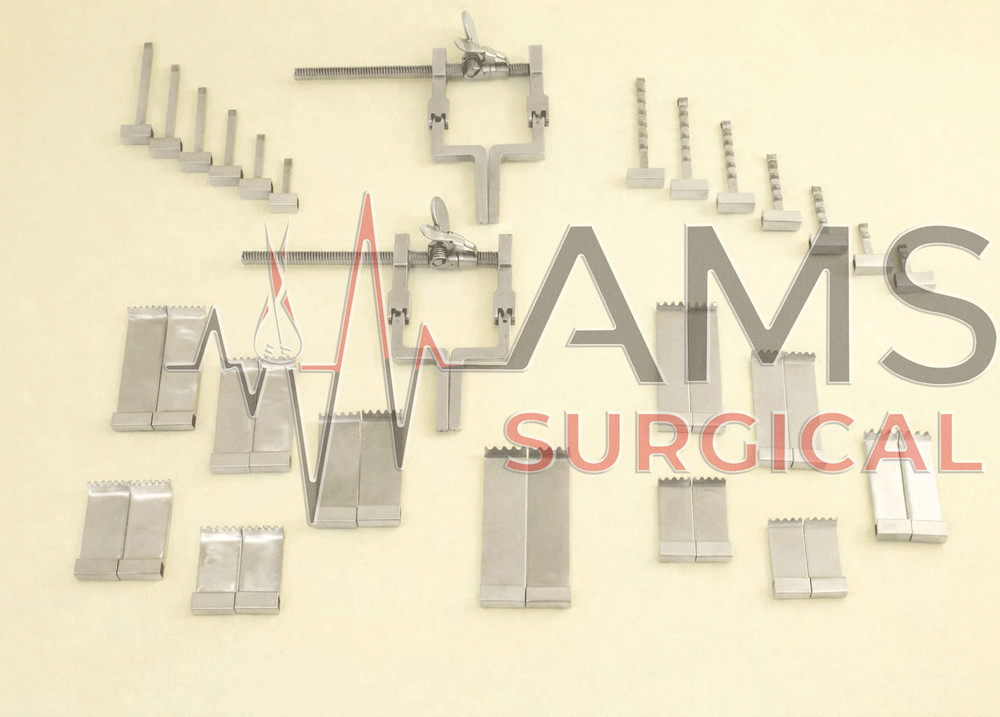 McCulloch Micro Discectomy Lumbar Retractor 38 Pcs Set Silver High Quality
