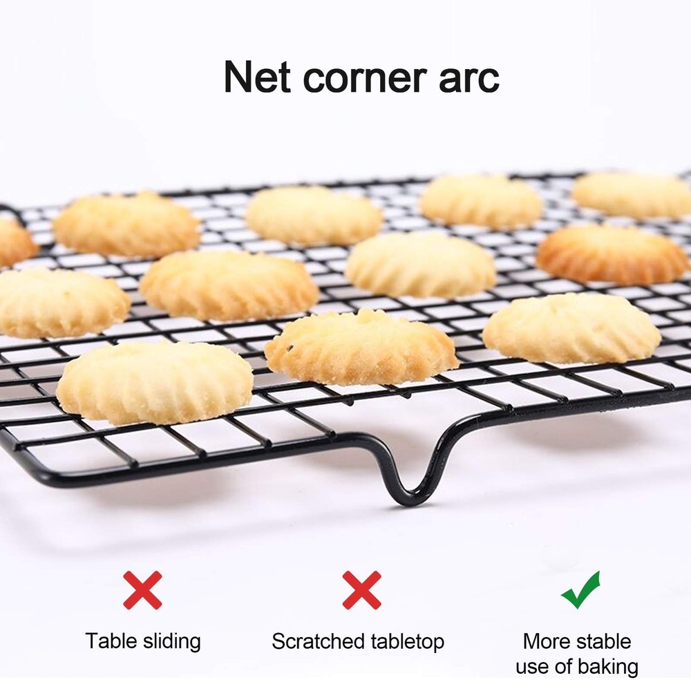 Lamoutor 2Pcs Metal Kitchen Baking Cooling Rack Square Wire Cooling Rack for ...