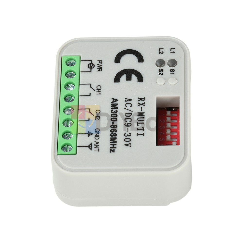 Universal 300-868MHz Multi-Frequency Receiver Switch Controller AC/DC On/Off